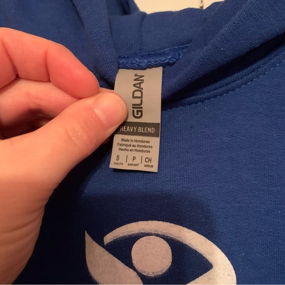 NWOT Youth Small S Hoodie Blue Athletic Athleisure Warm Winter Wear - Picture 3 of 5